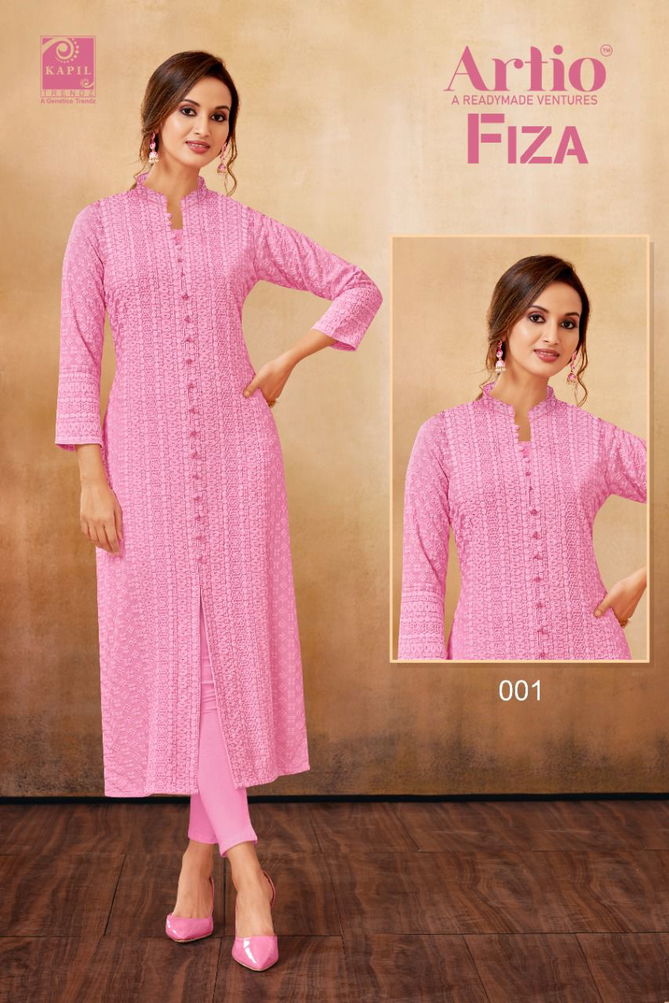 KAPIL FIZZA Fancy Ethnic Wear Rayon Designer Kurtis Collection